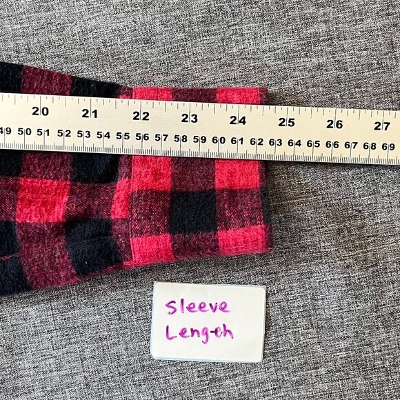 Naked & Famous Brushed Flannel Buffalo Check Button Down Shirt - Men's Size S - Picture 6 of 8